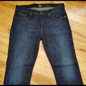 7 FOR ALL MANKIND STRAIGHT BLUE JEANS 36 x 34 NEW